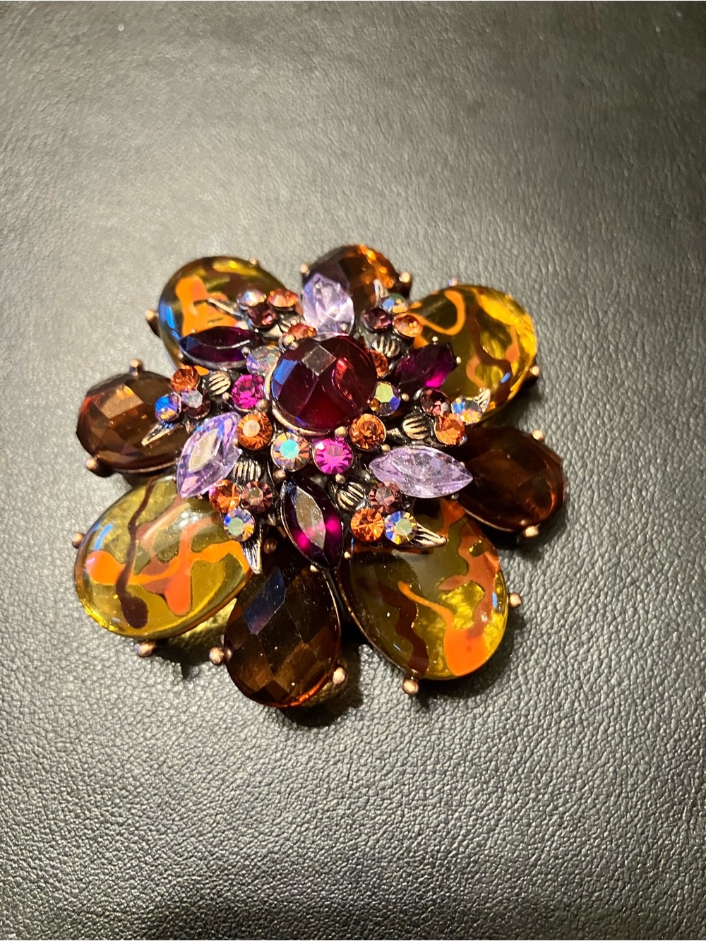 Multicolor Floral Statement Brooch – Women's Jewelry